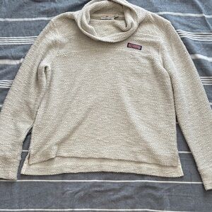 Vineyard Vines Cream Cowl Neck Sweater